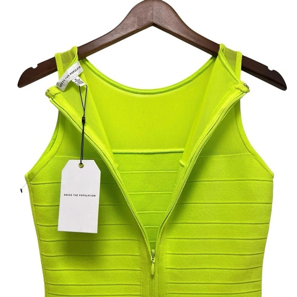 Dress The Population Aitana Dress Yellow Chartreuse
Mesh Mini Bodycon Bandage M - Picture 9 of 15